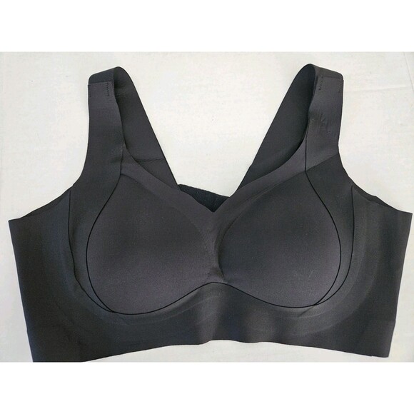 XXL Light Black Wireless Lift Bra Removable Pads Comfort Lift 4 Hook 4 Adjusts - Picture 1 of 8
